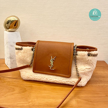 YSL Nolita Nano Shearling Mini Bag 18x13x6cm