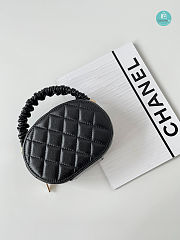 Chanel 22 Retro Round Box In Black 13x9.5x5.5cm - 5