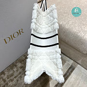 Dior Book Tote Latte Cannage Shearling In White 42x18x35cm - 6