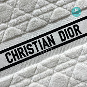 Dior Book Tote Latte Cannage Shearling In White 42x18x35cm - 4