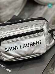YSL Nylon Bum Bag In White 24 × 16 cm - 6