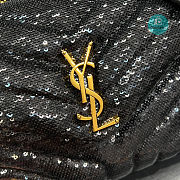 YSL LouLou Beaded With Gold Buckle In Black 25×17×9cm - 5
