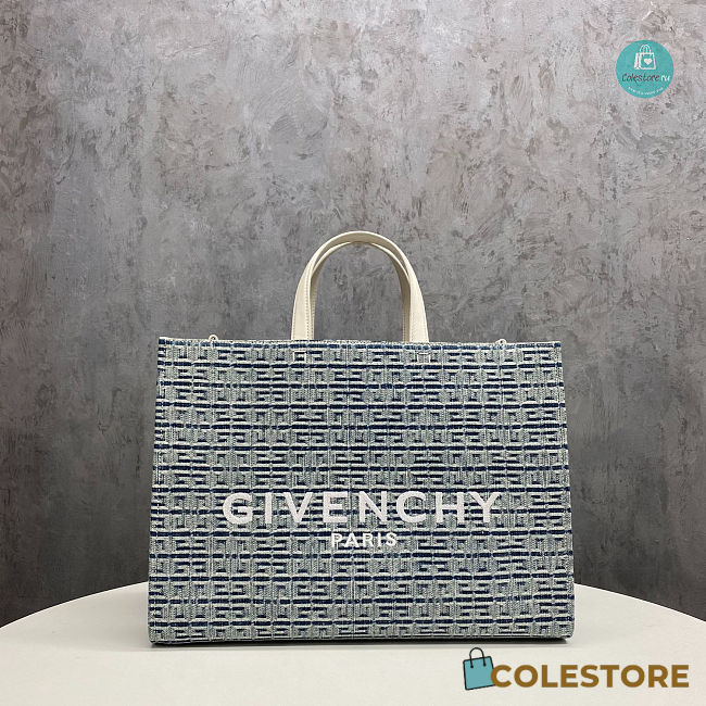 Givenchy Medium G Tote Shopping Bag In Denim In Blue 37x11x28 cm - 1