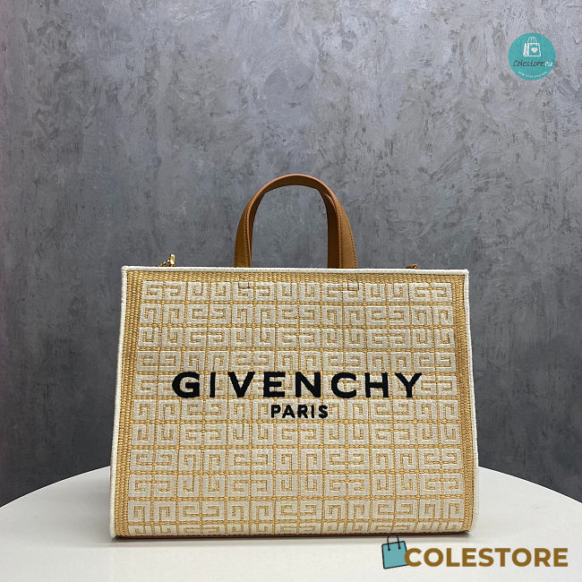 Givenchy Medium G Tote Shopping Bag Raffia In Blue 37x11x28 cm - 1