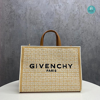 Givenchy Medium G Tote Shopping Bag Raffia In Blue 37x11x28 cm