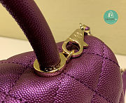 Chanel Coco Mini Handle Bag In Dark Purple Size 28cm - 2
