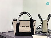 Colestore Balenciaga Navy Cabas Canvas Tote 25x18x9cm - 3