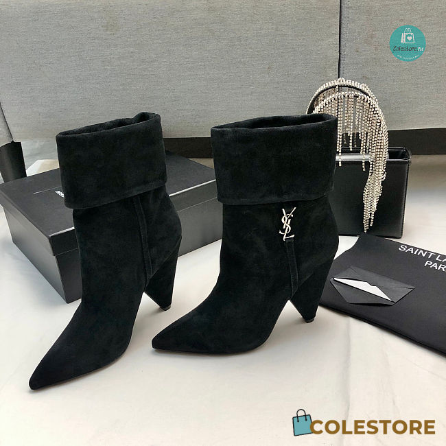YSL Women's Black Liz 85 Boots Size 35-41 - 1