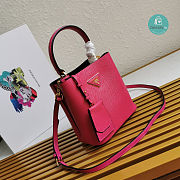 Prada Mini Panier Saffiano Shoulder Bag In Hot Pink Size 18x17x10.5cm - 4