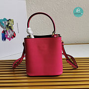 Prada Mini Panier Saffiano Shoulder Bag In Hot Pink Size 18x17x10.5cm - 6