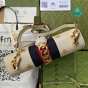 Gucci GG Sylvie Small Shoulder Bag White 25.5x17x8cm - 4