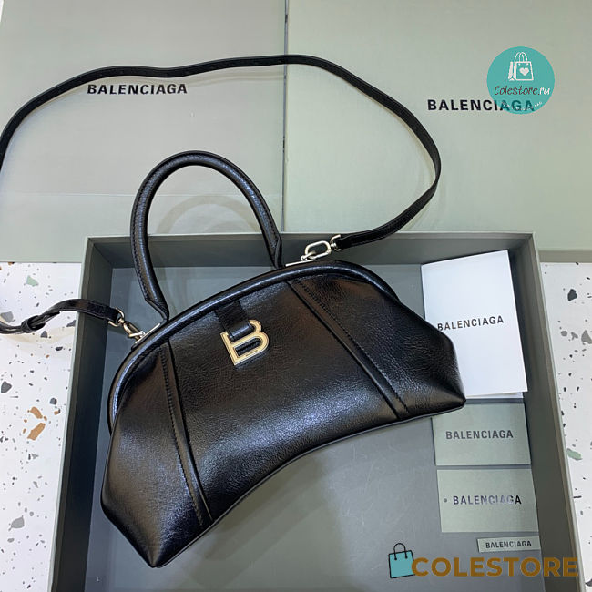 Colestore Balenciaga Editor Bag In Black Leather 27x15.5x11cm - 1