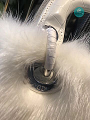 Medium Lady Dior Mink Fur Bags In White 24x20x11cm - 3