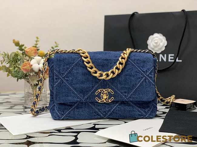 Chanel 19 flap Denim bag 26cm - 1