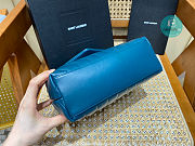 YSL Quilted Leather LouLou Bag In Petrol 23x17x9cm - 2