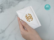Colestore Chanel 19 Card Holder In White 7.5×11.2×0.5cm - 6
