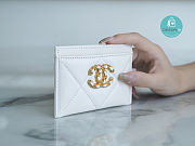 Colestore Chanel 19 Card Holder In White 7.5×11.2×0.5cm - 5