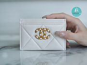 Colestore Chanel 19 Card Holder In White 7.5×11.2×0.5cm - 2