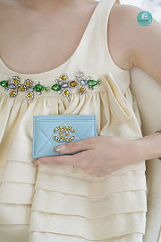 Chanel 19 Card Holder In Blue 7.5×11.2×0.5cm - 5