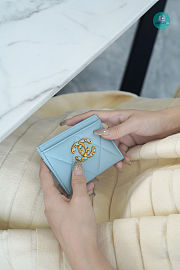 Chanel 19 Card Holder In Blue 7.5×11.2×0.5cm - 4