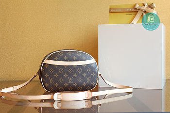 Louis Vuitton Blois Shoulder Bag Coated Canvas Monogram Brown 25x19cm