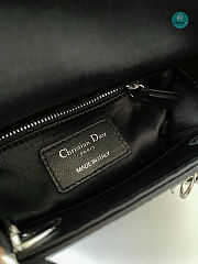 Lady Dior Bag Crystal Embellished Cannage In Black 14x17x8 cm - 2