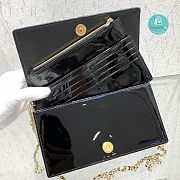 Lady Dior Cannage Patent Leather Chain Clutch Noir In Black 21.5×11.5×3cm - 6
