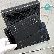 Lady Dior Cannage Patent Leather Chain Clutch Noir In Black 21.5×11.5×3cm - 4