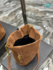 Ysl Le Maillon Hook Bucket Bag Brown 19×27×12cm  - 6