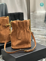 Ysl Le Maillon Hook Bucket Bag Brown 19×27×12cm  - 2