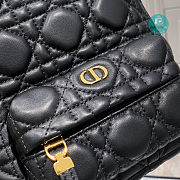 Dior Backpack Mini Bag Canage Lambskin In Black 16 x 21 x 8.5 cm - 5