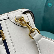 Gucci Medium Canvas Top Handle Bag In White 27x18x14 cm - 3