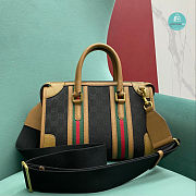 Gucci Medium Canvas Top Handle Bag In Black 27x18x14 cm - 5