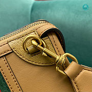 Gucci Medium Canvas Top Handle Bag In Brown 27x18x14 cm - 5