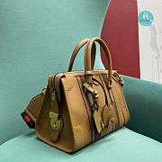 Gucci Medium Canvas Top Handle Bag In Brown 27x18x14 cm - 3