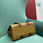 Gucci Medium Canvas Top Handle Bag In Brown 27x18x14 cm - 2