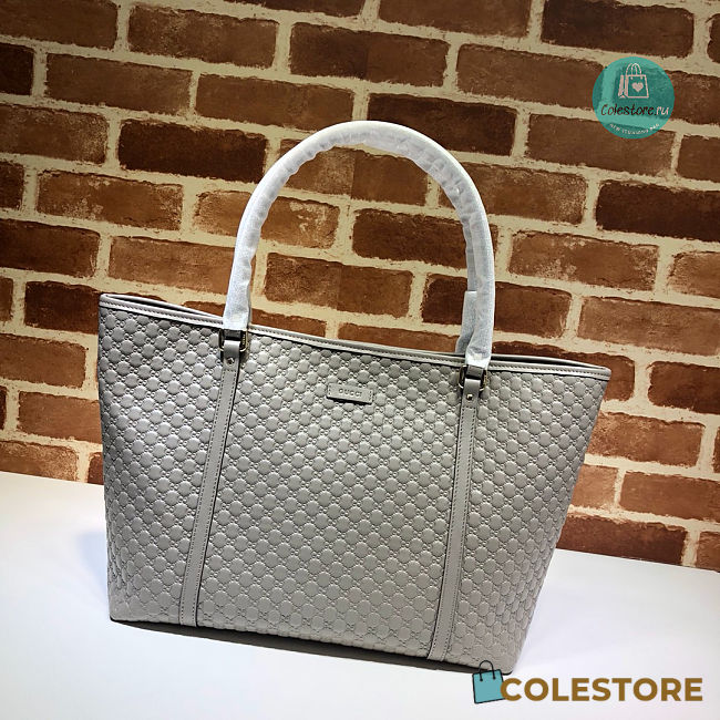 Gucci Micro Guccissima Leather Tote Bag In Grey 41x34x26 cm - 1