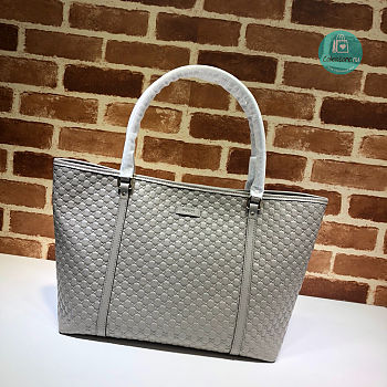 Gucci Micro Guccissima Leather Tote Bag In Grey 41x34x26 cm