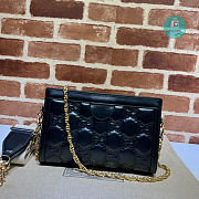 Gucci GG Matelassé Leather Small Bag In Black 26x17.5x8cm - 4