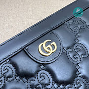 Gucci GG Matelassé Leather Small Bag In Black 26x17.5x8cm - 5