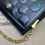 Gucci GG Matelassé Leather Small Bag In Black 26x17.5x8cm - 6