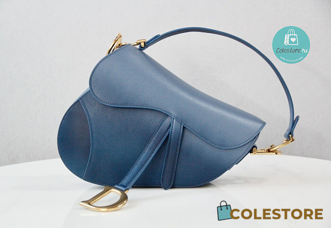 Dior Saddle Blue Gradient Color Bag 25.5x20x6.5cm - 1