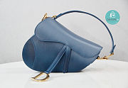 Dior Saddle Blue Gradient Color Bag 25.5x20x6.5cm - 1