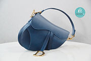 Dior Saddle Blue Gradient Color Bag 25.5x20x6.5cm - 6