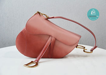 Dior Saddle Pink Gradient Color Bag 25.5x20x6.5cm