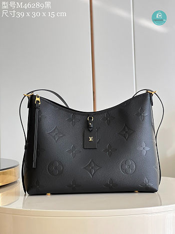 Louis Vuitton CarryAll MM Monogram Empreinte Leather in Black 39 x 30 x 15 cm