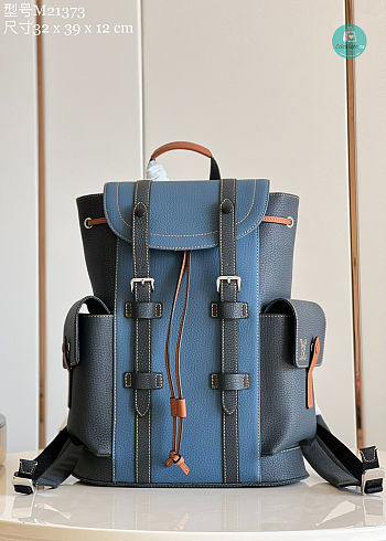 Louis Vuitton Christopher PM Backpack In Blue 32 x 39 x 12 cm