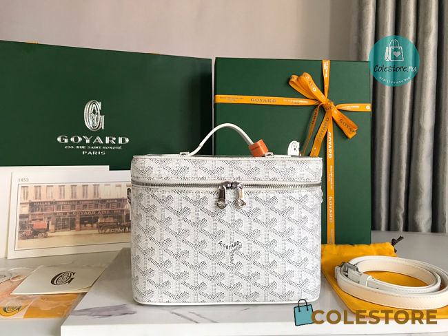 GOYARD Goyardine Muse Vanity Case White 20x14x16 cm - 1