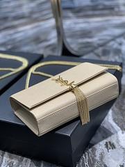 YSL Kate Bag With Leather Tassel In Beige Size 24cm - 2