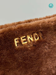 Fendi O'lock Zip Brown Sheepskin Bag 36x16x26cm - 2